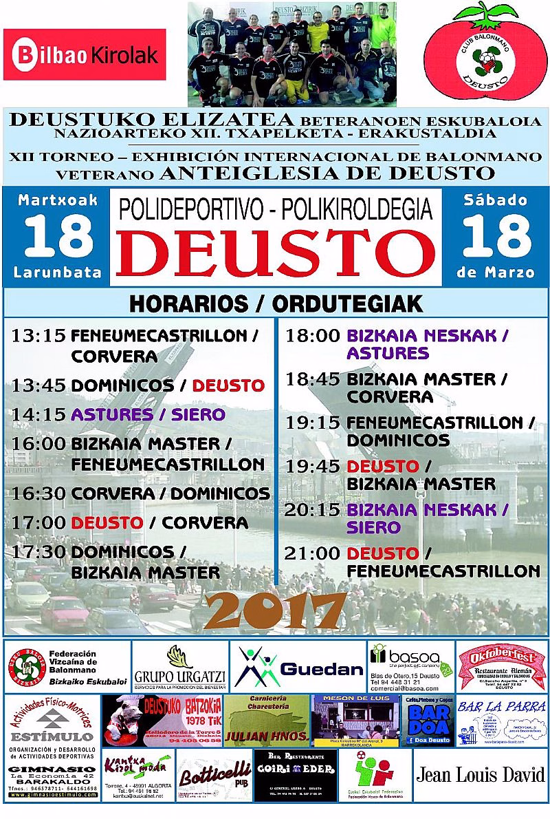 cartel balonmano deusto 2017