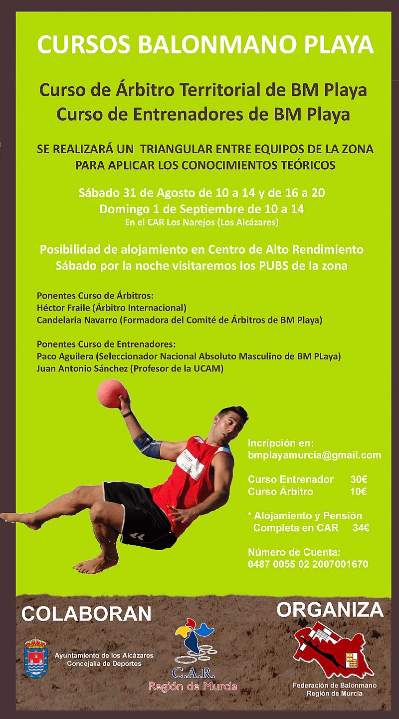 cartel curso bm playa