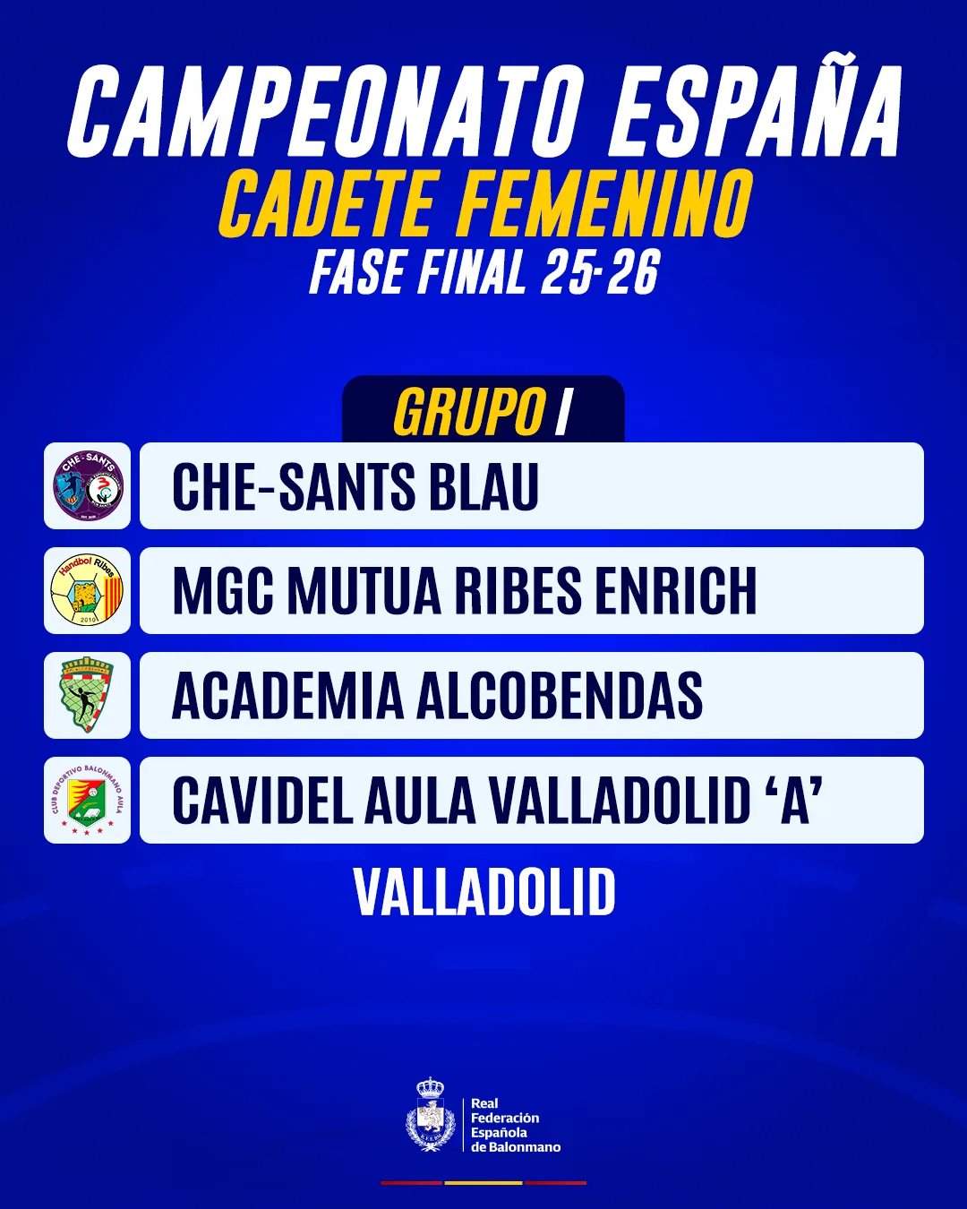 1080x1350 SorteoCadeteFemenino FaseFinal